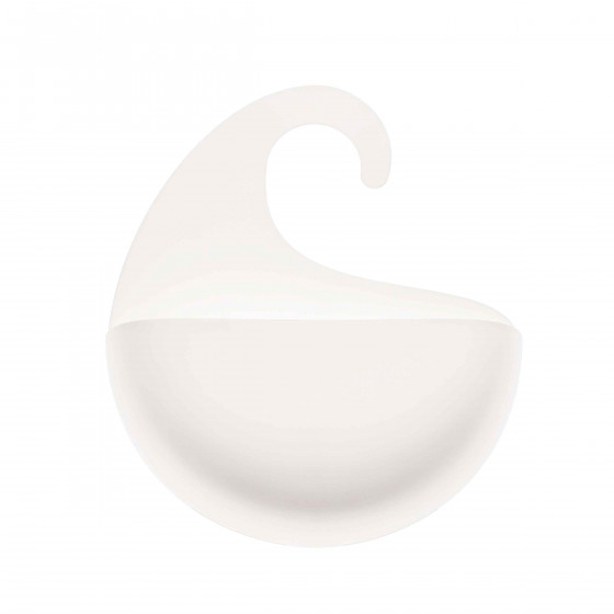 Bac de rangement blanc pour salle de bain L