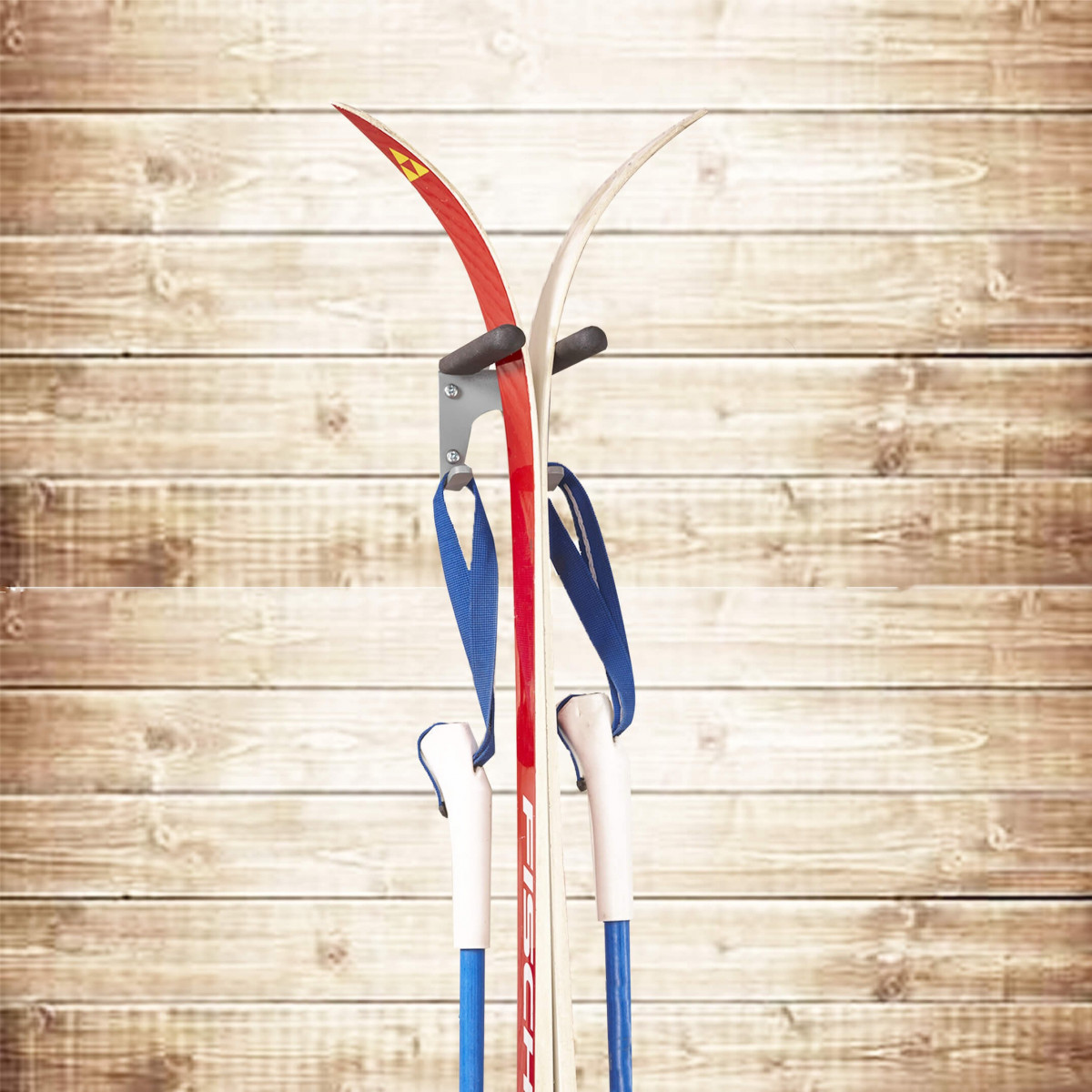 Porte-skis, Support mural horizontal