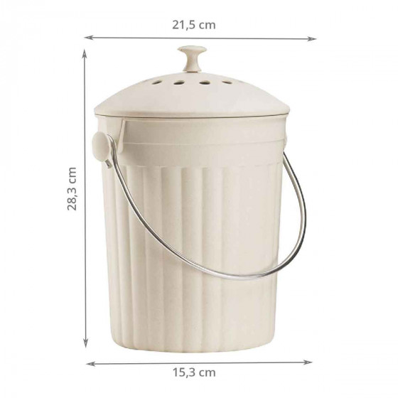 Seau à compost couleur crème