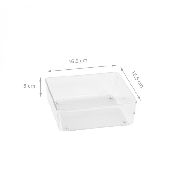 Organisateur carré en acrylique pour tiroirs