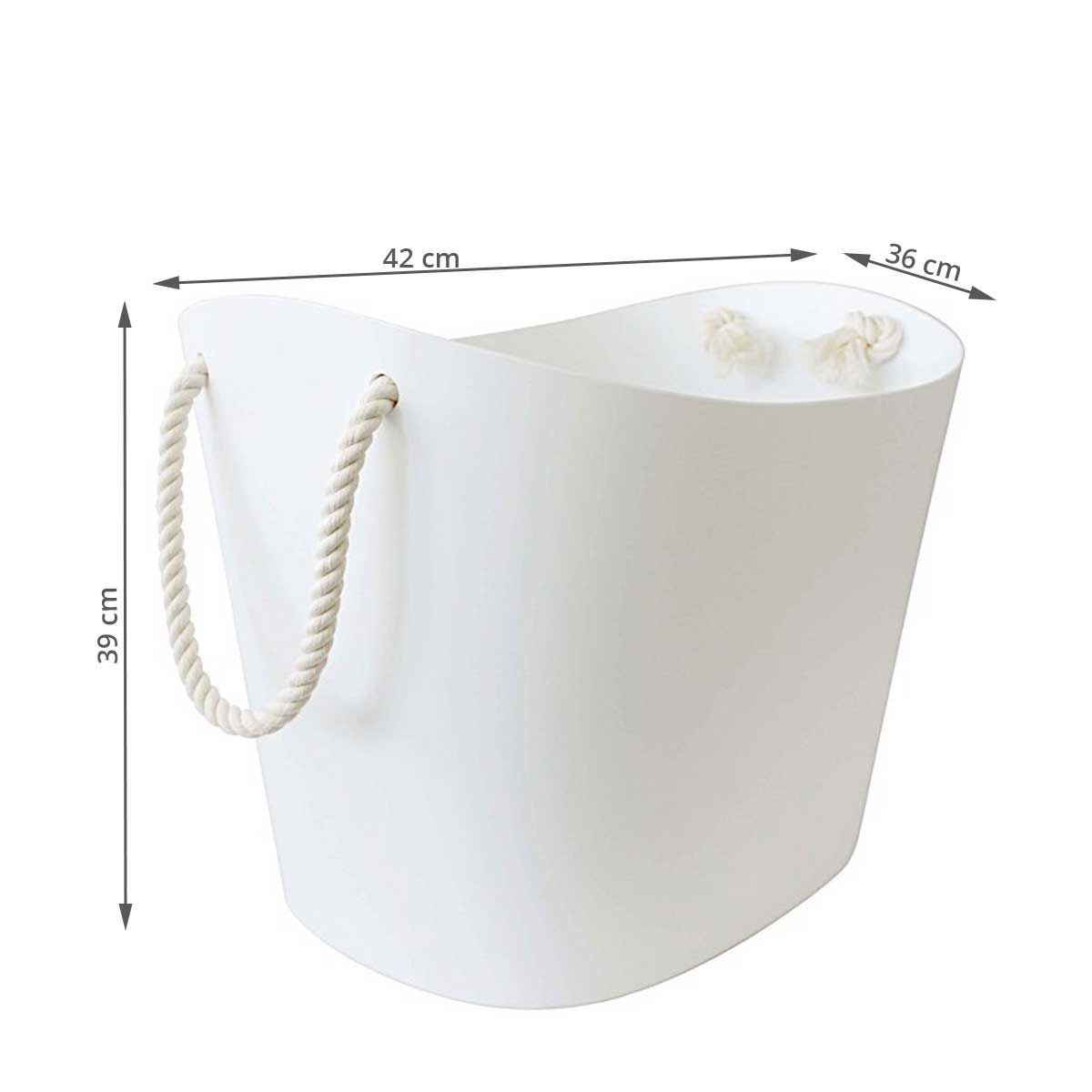 14,5 x 14,5 x 13 cm Plastique GELCO Design Cooper Panier de Rangement Carre PM Blanc 