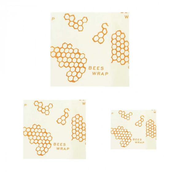 Set 3 papiers d'emballage réutilisable