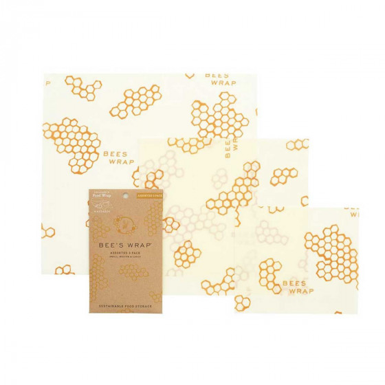 Set 3 papiers d'emballage réutilisable