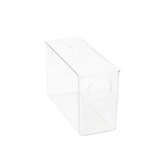 Organisateur rectangulaire S de réfrigérateur ou placard en plastique transparent