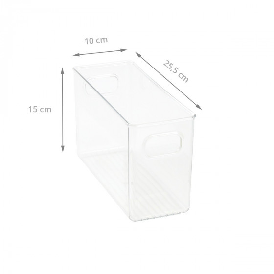 Organisateur rectangulaire S de placard en plastique transparent