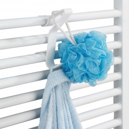 Patères blanches pour radiateur mural - lot de 3