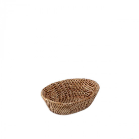 Petite corbeille ovale en rotin