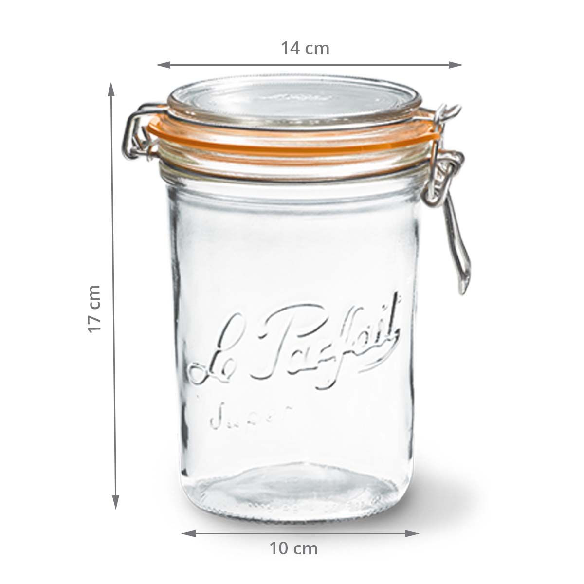 Bocal en verre Le Parfait - 1 litre - Fabriqué en France - ON