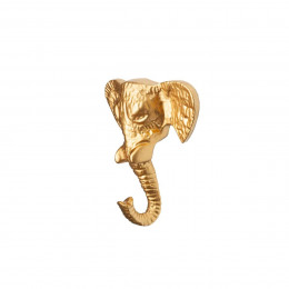 Patère éléphant en métal doré