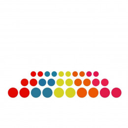 30 aimants ronds colorés