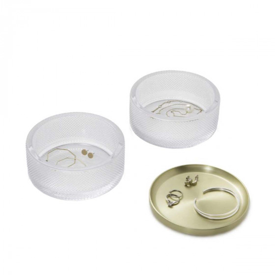 Boîte à bijoux ronde en verre