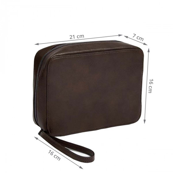 Organisateur de câbles et chargeurs marron