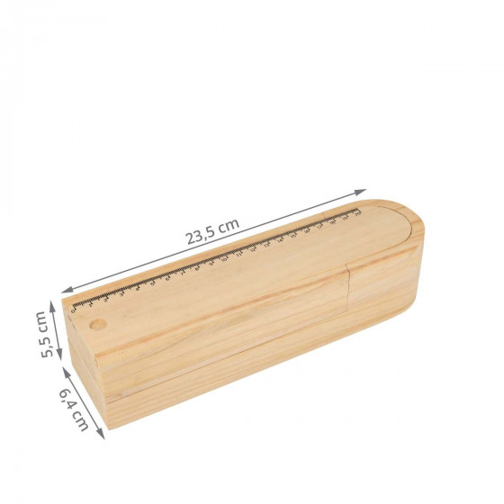 Plumier double en bois