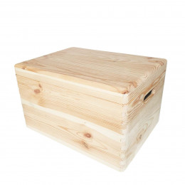 Carré en bois Boîte tissu avec couvercle et or Charnières/Parfait Pour Craft DECOUPIS 