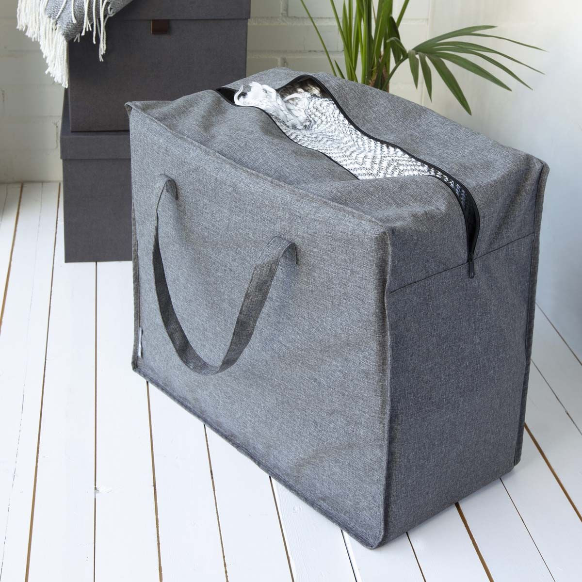 Grand sac de rangement de 31 L épais et ultra taille sous le lit sac à vêtements en tissu résistant à l'humidité 