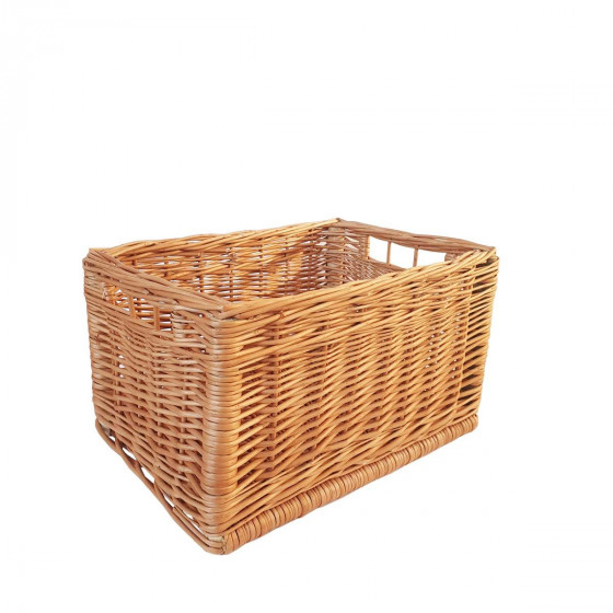 Panier de rangement en rotin blond M