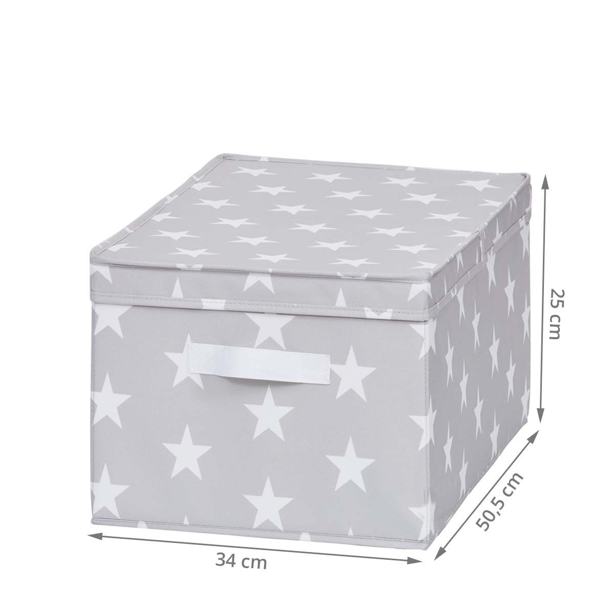 Grande boîte de rangement en tissu avec étoiles - 50x34x25 - ON