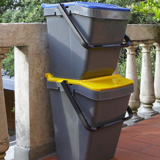 Poubelle de tri sélectif verte 30 litres