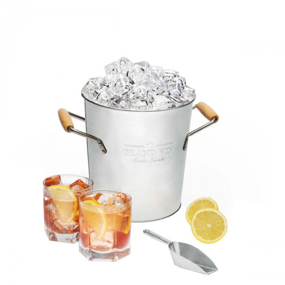 Seau à glace et bouteilles