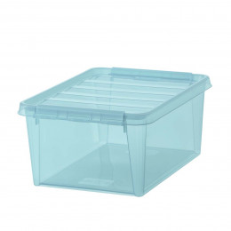 Boîte de rangement en plastique bleu 14 litres