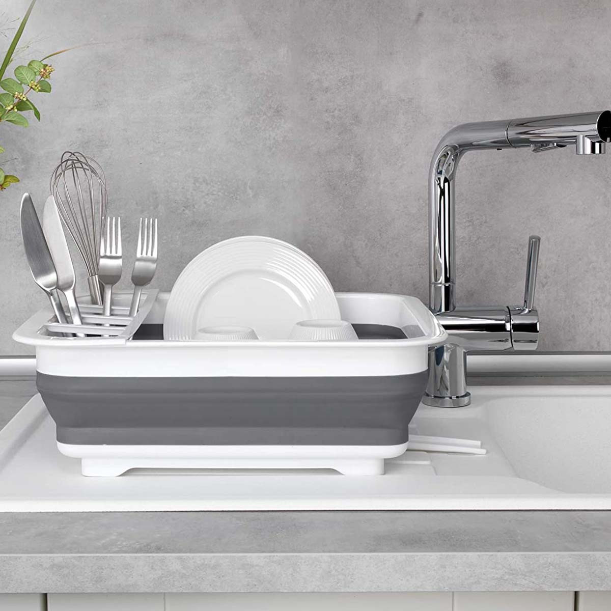 Égouttoir à vaisselle enroulable au-dessus de l'évier Égouttoir à vaisselle  portable Égouttoir à vaisselle pliable Égouttoir à vaisselle pliable