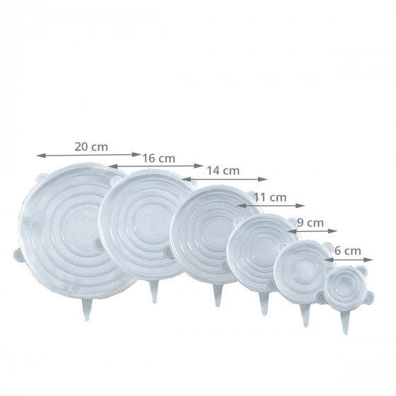 6 couvre-pots en silicone