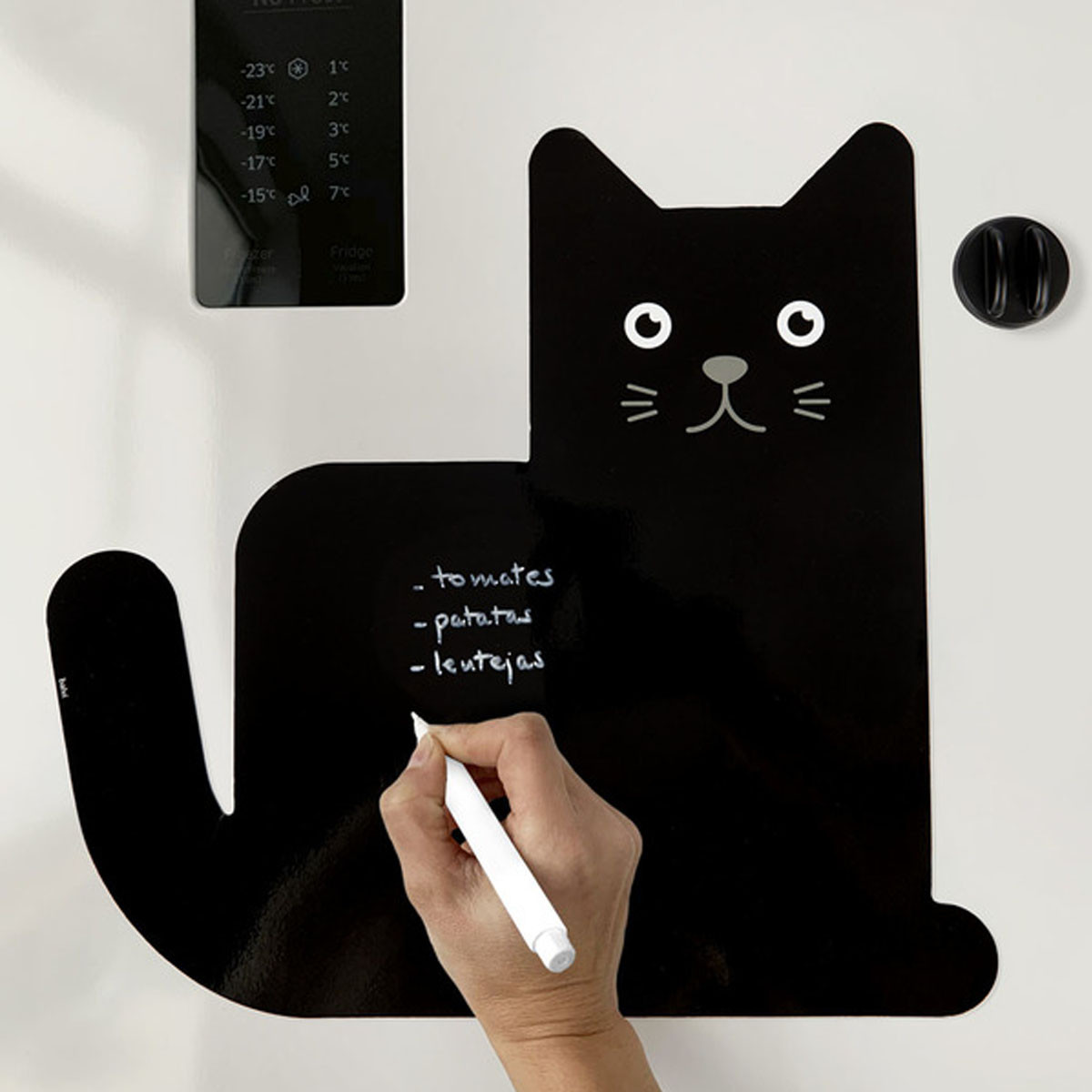 Tableau magnétique noir - En forme de chat - ON RANGE TOUT