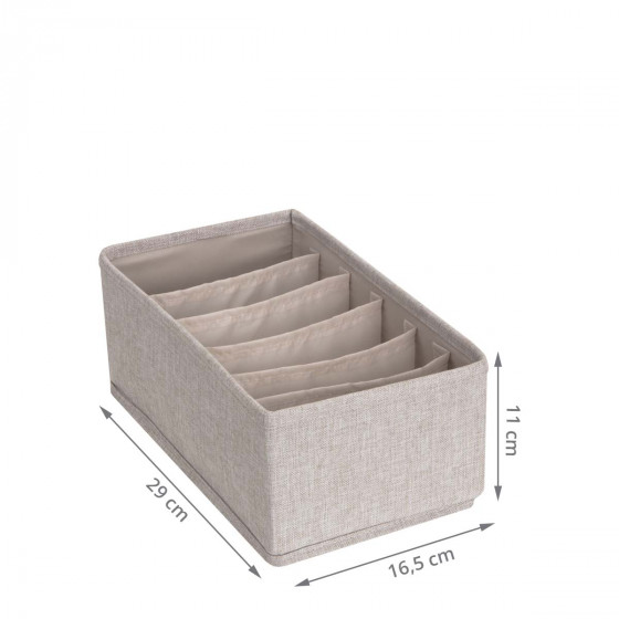 Rangement sous vêtements à 6 compartiments