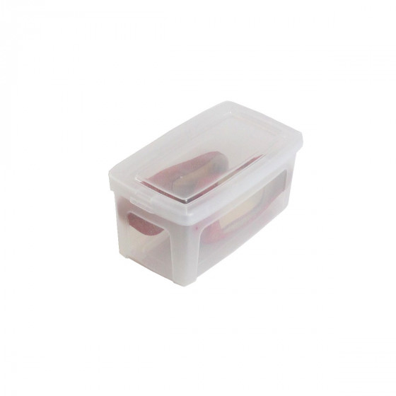 Boîte de rangement à chaussures en plastique transparent avec couvercle. (XS)