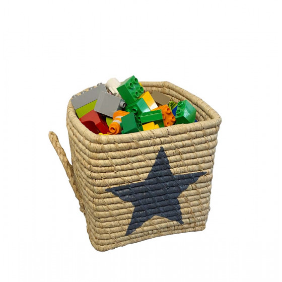 Petit panier cube en raphia 20 cm
