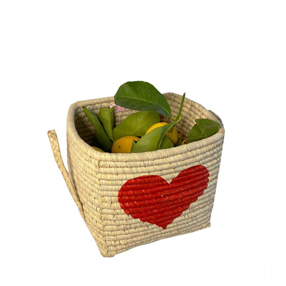 Panier de rangement carré coeur