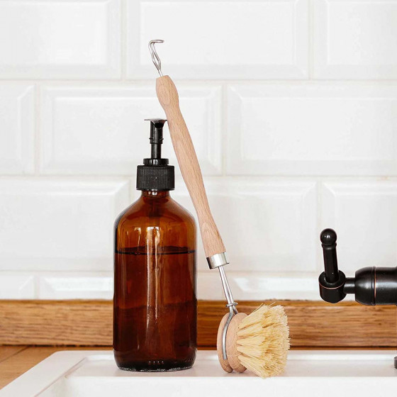 Flacon en verre ambré avec pompe 300 ml