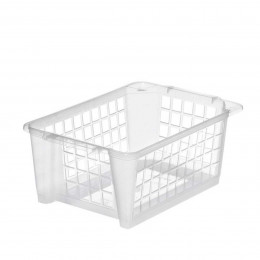 Panier rectangulaire en plastique translucide