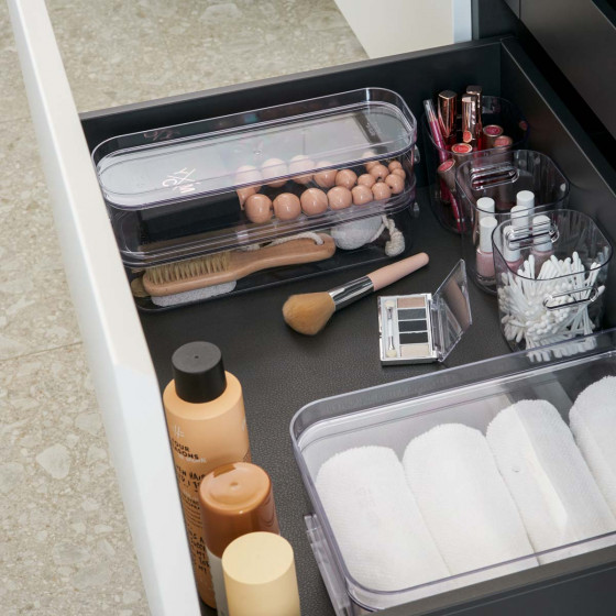 Boîte de rangement transparente pour maquillage