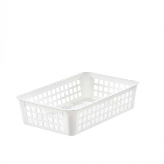 Panier rectangulaire pour tiroir de salle de bain en plastique recyclé