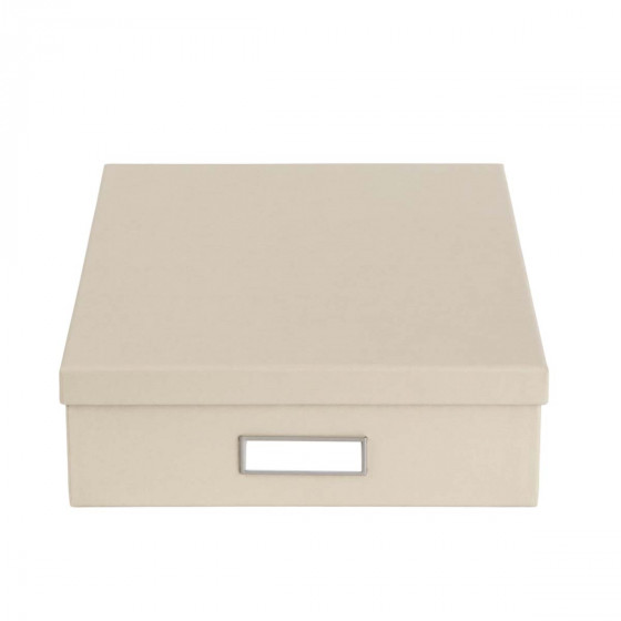 Boite A4 beige avec étiquette