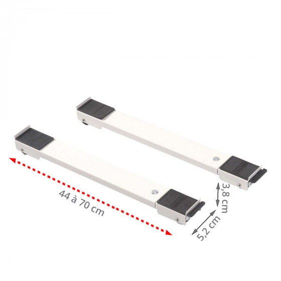 2 supports pour meubles à roulettes avec freins