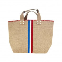 Panier de courses en toile de jute Français