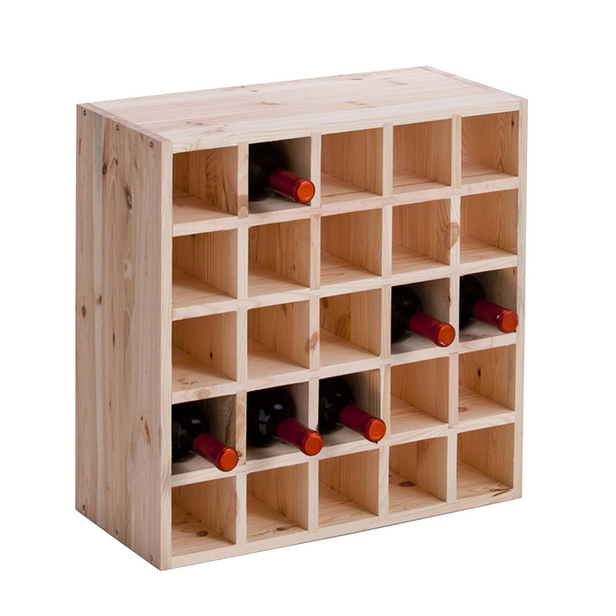 Rack à vin empilable en bois de noyer - Cave - Rangement vin - ON