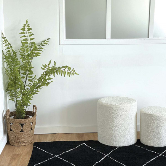 Panier tressé rond L