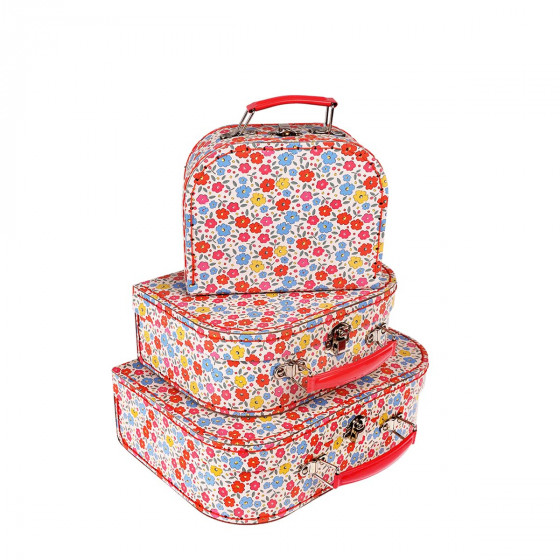 3 valisettes motif liberty