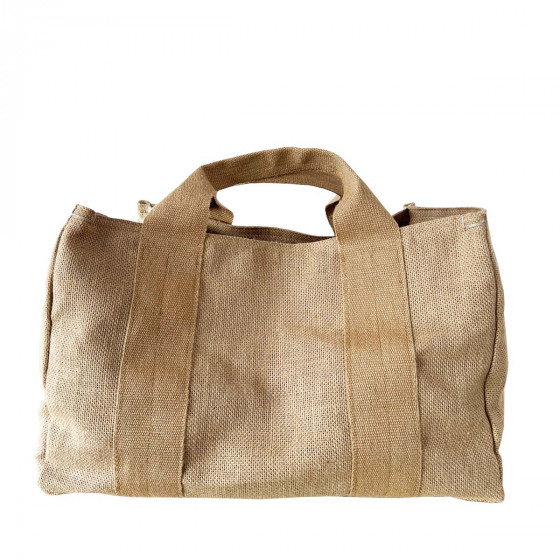 Sac à bûches en toile de jute