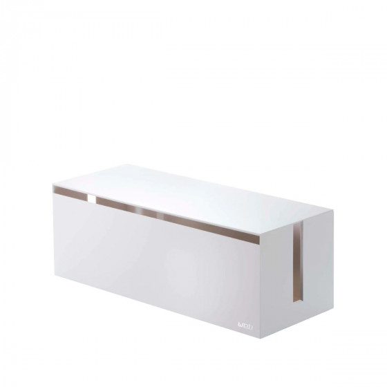 Cache câbles et multiprises en métal blanc