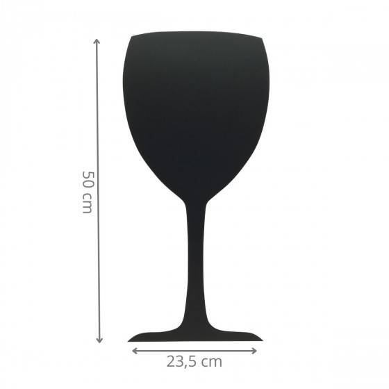 Ardoise murale en forme de verre