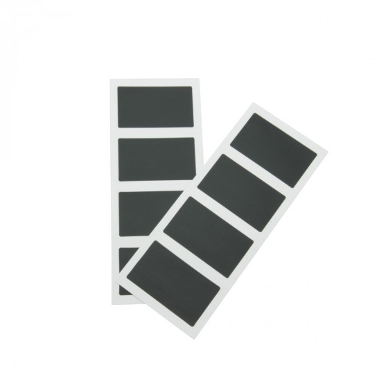 8 étiquettes rectangulaires ardoise