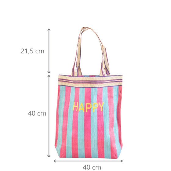 Sac de courses Happy en plastique recyclé