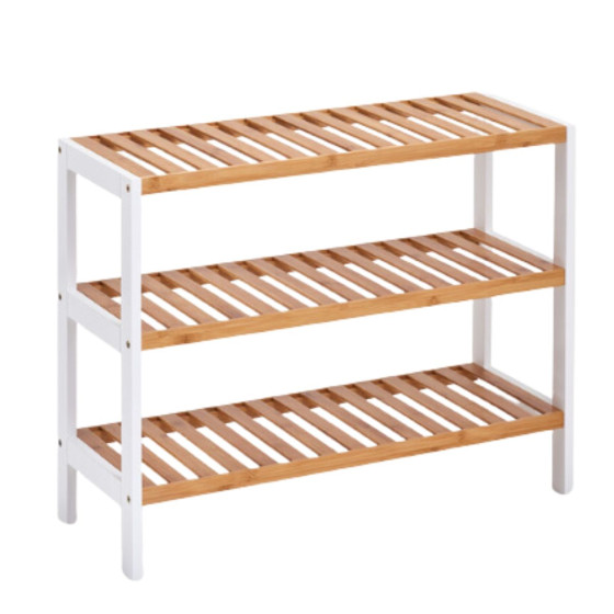 Étagère à chaussures en bois 3 niveaux