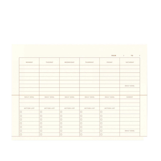 Weekly planner 52 pages