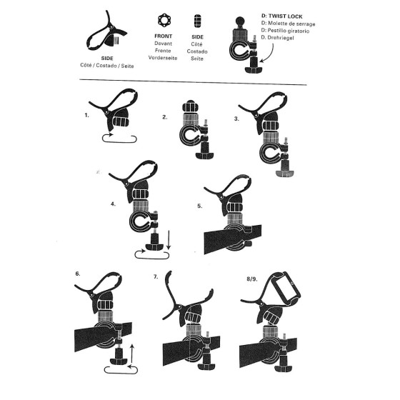 Pince guidon de vélo pour téléphone