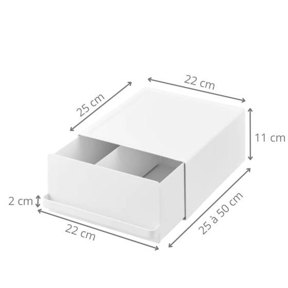 Rangement coulissant pour plan de travail